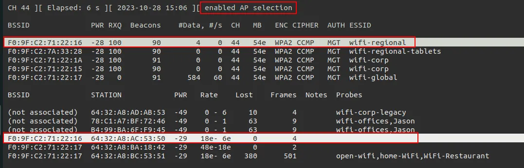 AP selection mode