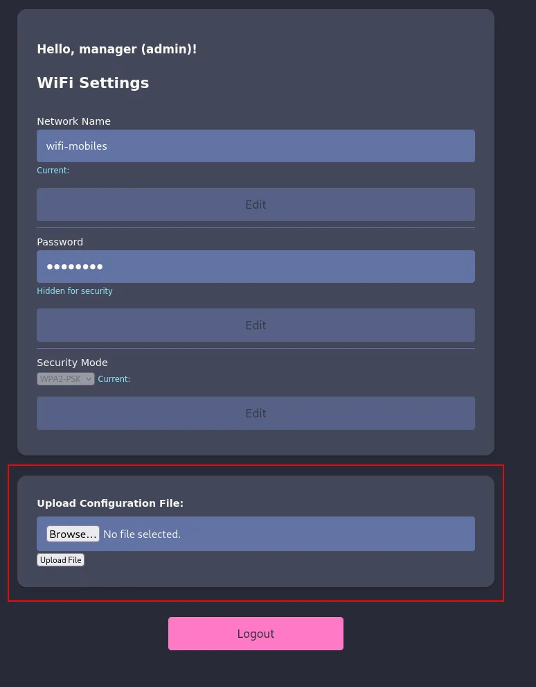 Admin upload feature becomes visible