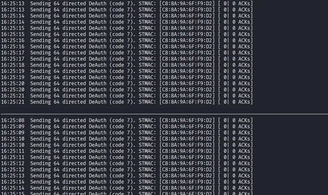 Deauthentication against both enterprise APs
