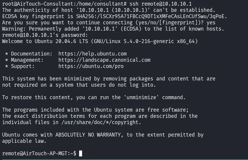 SSH login to final host as remote